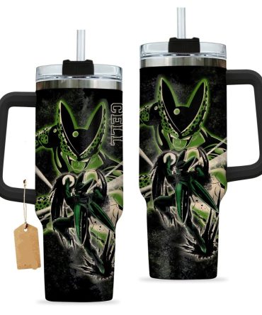 Anime Cell Travel Mug With Handle & Straw - 40Oz Insulated Tumbler For Coffee & Tea