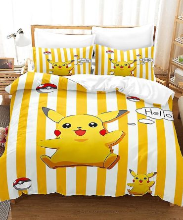 Cozy Pikachu Bedding Set For Kids - Cute Cartoon Comforter & Pillowcase