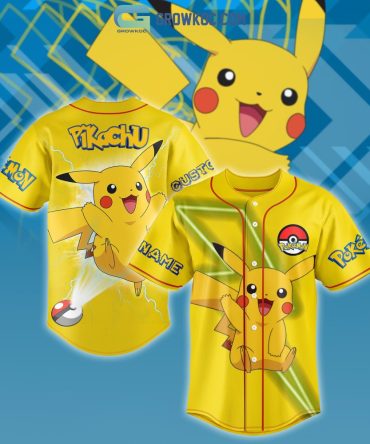 Custom Pikachu Baseball Jersey – Personalized Pokémon Shirt For Fans