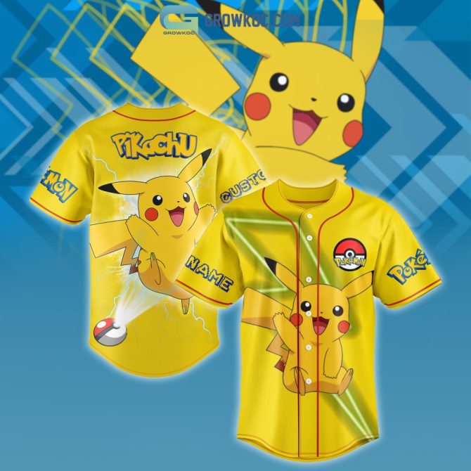 Custom Pikachu Baseball Jersey – Personalized Pokémon Shirt For Fans