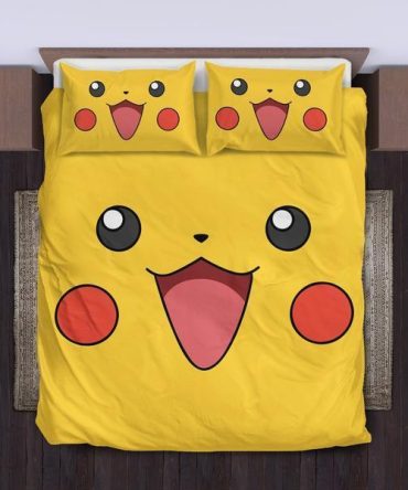 Cozy Pikachu Bedding Set - Fun & Vibrant Design For Pokemon Fans - Includes Duvet Cover & Pillowcases