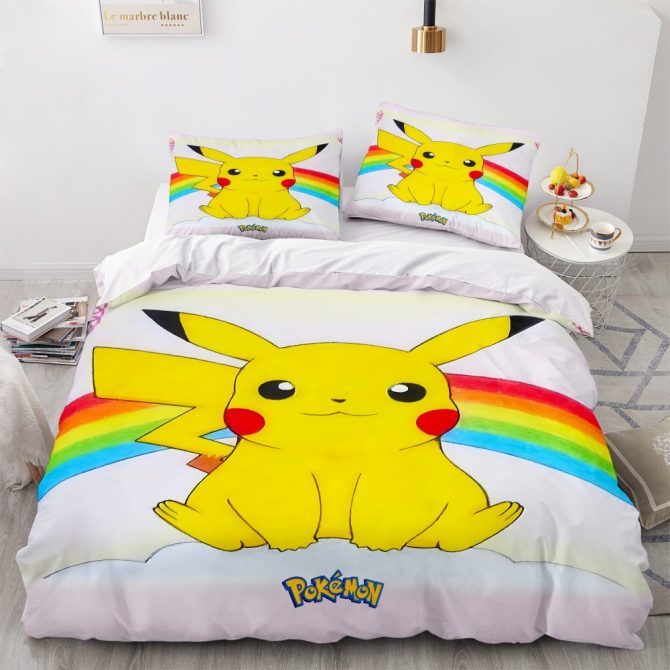 Cozy Pikachu Bedding Set - Soft, Colorful, Pokémon Themed Duvet & Pillow Covers For Kids & Fans