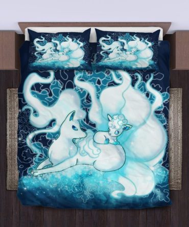 Luxurious Fantasy Creature Bedding Set - Enchanting Blue & White Design, Soft & Cozy, Perfect For Kids & Adults