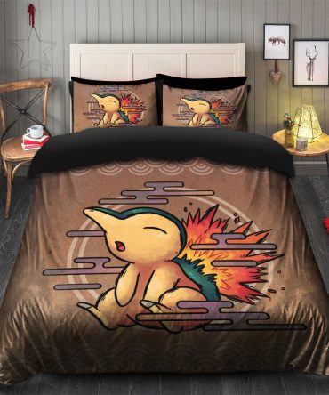 Cozy Cartoon Fire-Themed Bedding Set - Twin/Queen/King Sizes Available - Perfect For Kids & Fans!