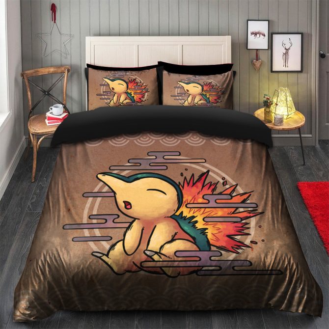 Cozy Cartoon Fire-Themed Bedding Set - Twin/Queen/King Sizes Available - Perfect For Kids & Fans!