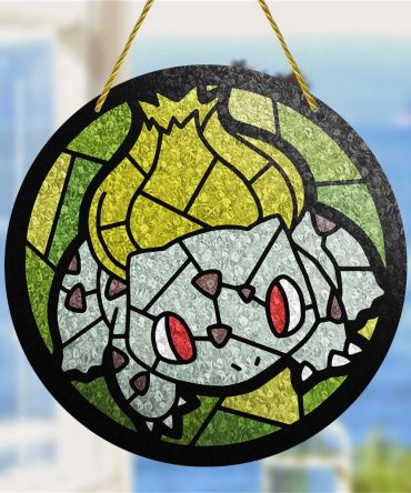 Charming Stained Glass Style Green Monster Suncatcher - Unique Home Decor Gift