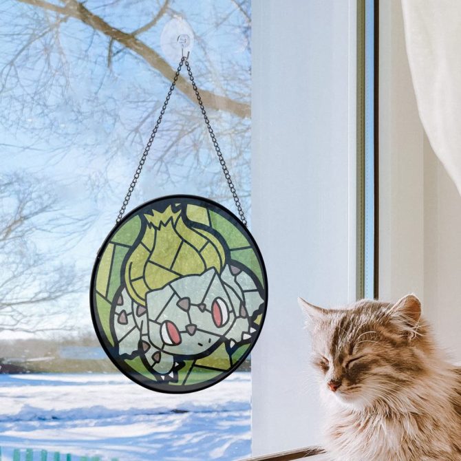 Charming Stained Glass Style Green Monster Suncatcher - Unique Home Decor Gift - Image 2