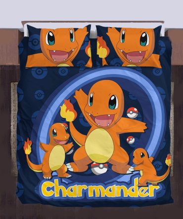 Cozy Charmander Bedding Set - Perfect For Pokémon Fans - Twin/Full Sizes Available