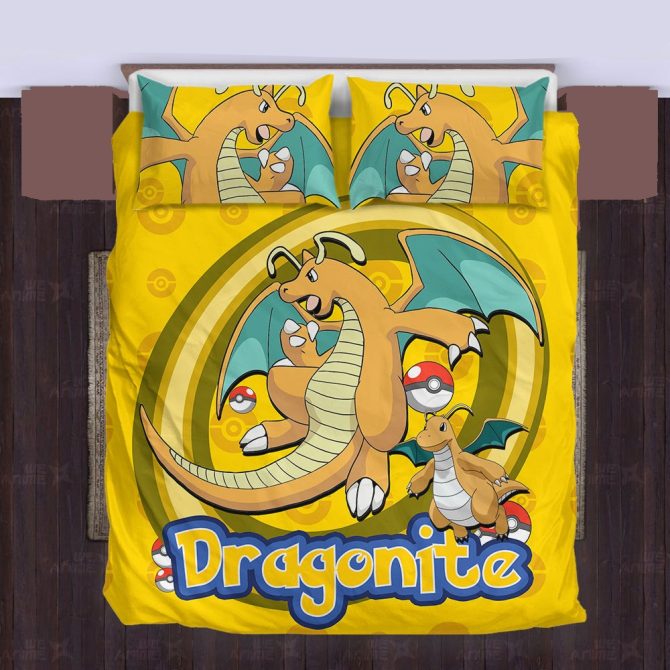 Cozy Dragon Bedding Set - Vibrant Yellow Dragon Design For Kids & Fans - Twin/Full/Queen Sizes