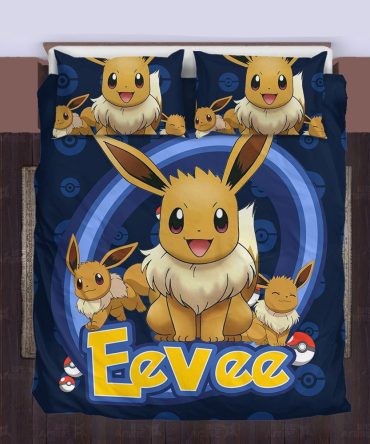 Cozy Eevee Bedding Set - Soft, Adorable, Perfect For Pokémon Fans - Twin/Full/Queen