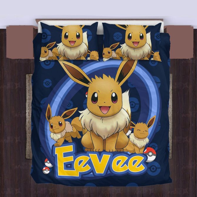 Cozy Eevee Bedding Set - Soft, Adorable, Perfect For Pokémon Fans - Twin/Full/Queen