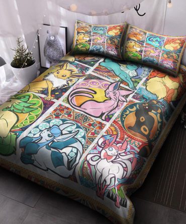 Vibrant Pokemon-Themed Comforter Set - Cozy Bedding For Kids & Fans