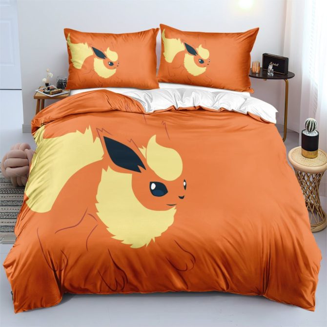 Cozy Orange Cartoon Animal Bedding Set - Soft, Durable & Fun Design For Kids & Teens