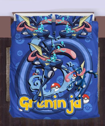 Vibrant Greninja Bedding Set - Twin/Queen/King Sizes For Pokémon Fans