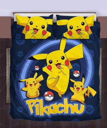 Cozy Pikachu Theme Bedding Set - Soft, Fun, Perfect For Pokemon Fans!