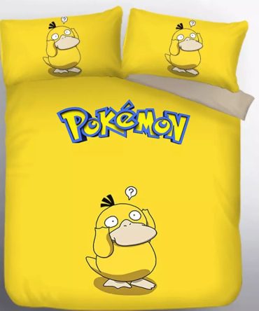 Pokémon Psyduck Bedding Set – Cozy Yellow Duvet Cover & Pillowcases For Kids & Fans