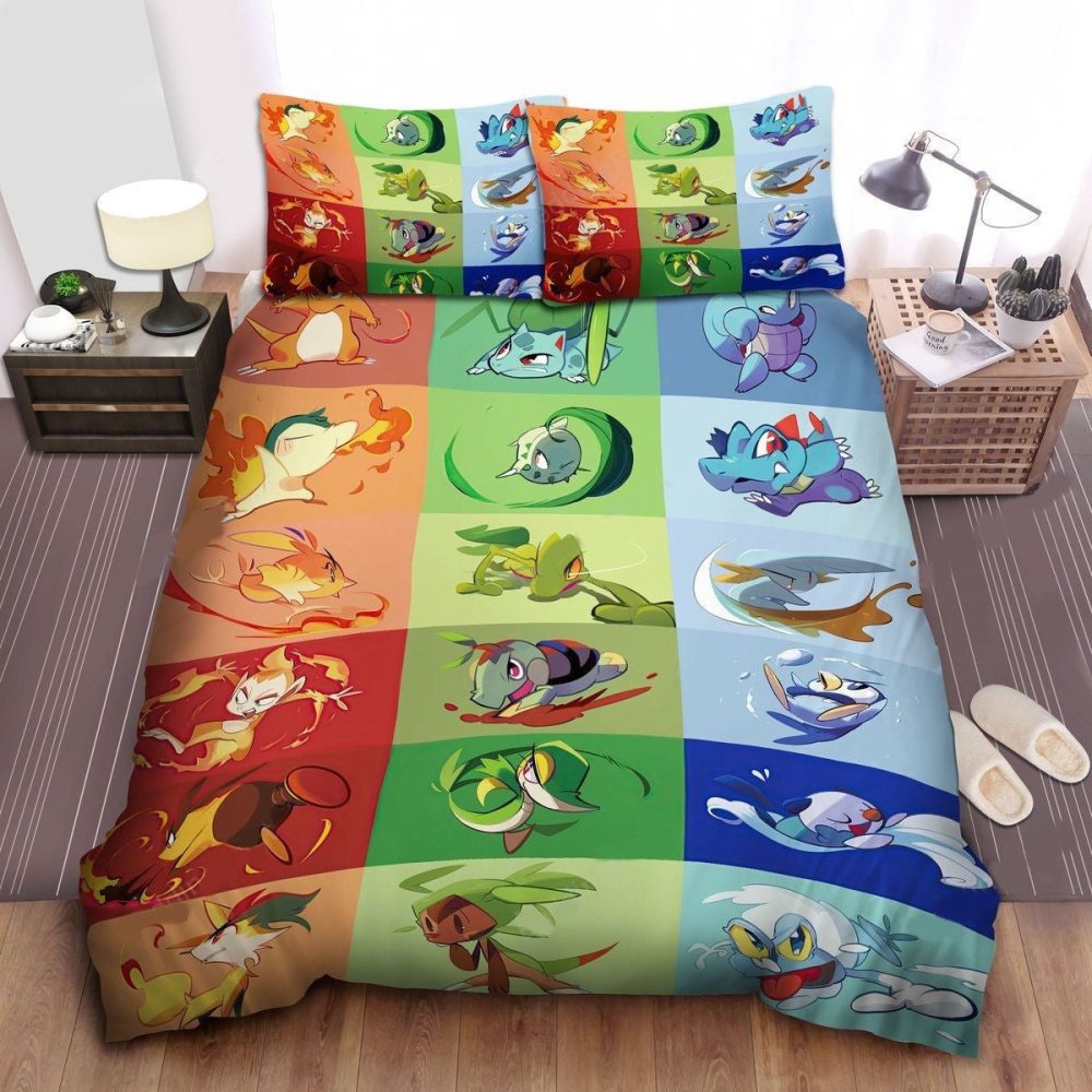 Vibrant Cartoon Character Bedding Set – Soft, Colorful Twin/Full Size Duvet & Pillowcases For Kids & Teens