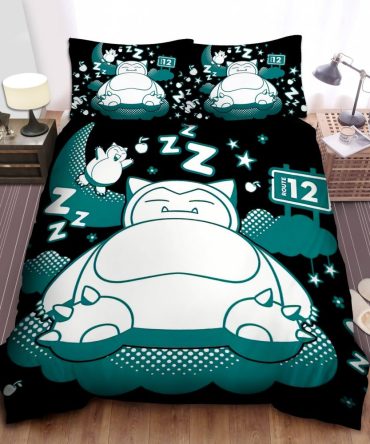 Snorlax Printed Bedding Set - Cozy Cartoon Design For Kids & Adults - Twin/Queen/King Sizes