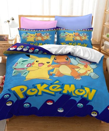 Pokémon Kids Bedding Set - Soft, Colorful Comforter & Pillowcase For Fans