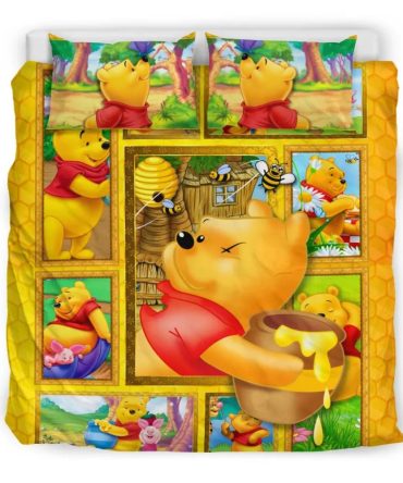 Cozy Cartoon Bear Bedding Set - Colorful Comforter & Pillowcases For Kids' Room