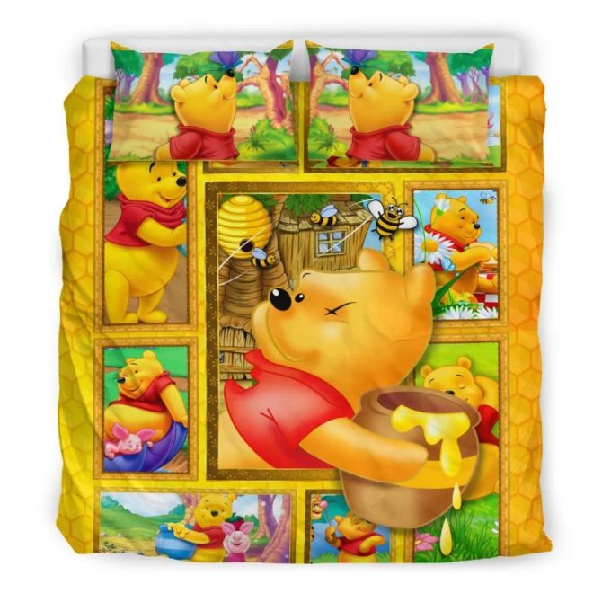 Cozy Cartoon Bear Bedding Set - Colorful Comforter & Pillowcases For Kids' Room