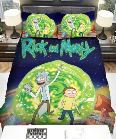 Rick & Morty Galaxy Adventure Bedding Set - Cozy, Vibrant, 3-Piece Comforter Cover For Fans
