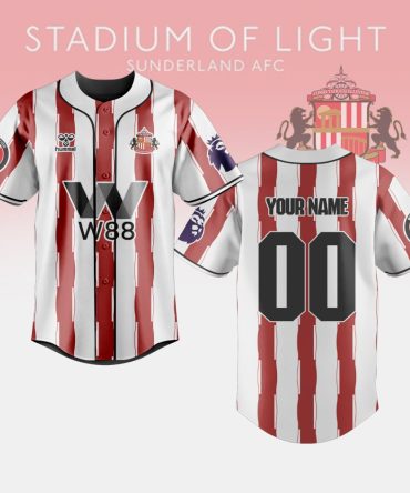 Customize Your Sunderland Afc Jersey - Personalize Name & Number - Official Striped Design