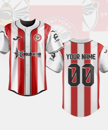 Customize Your Own Red & White Striped Soccer Jersey - Add Name & Number!