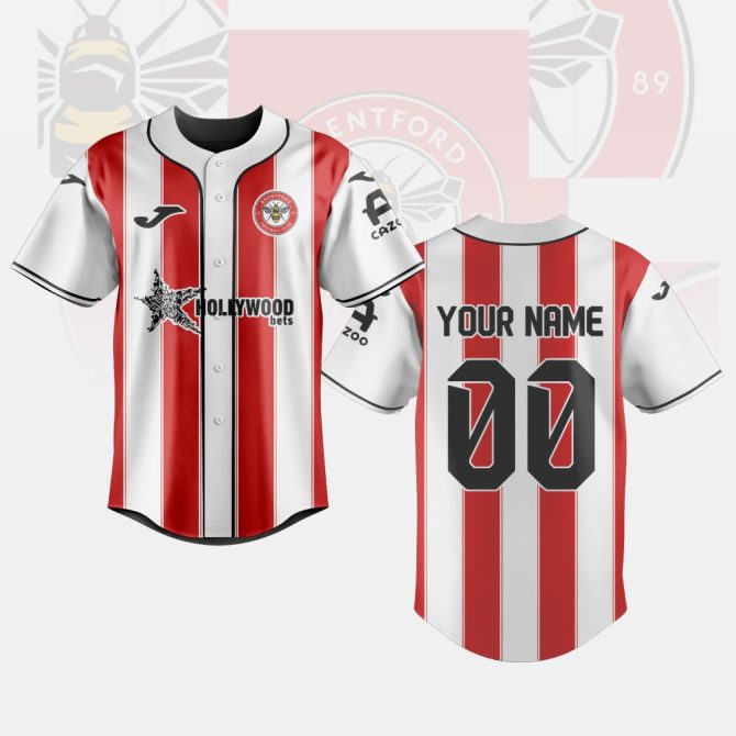Customize Your Own Red & White Striped Soccer Jersey - Add Name & Number!