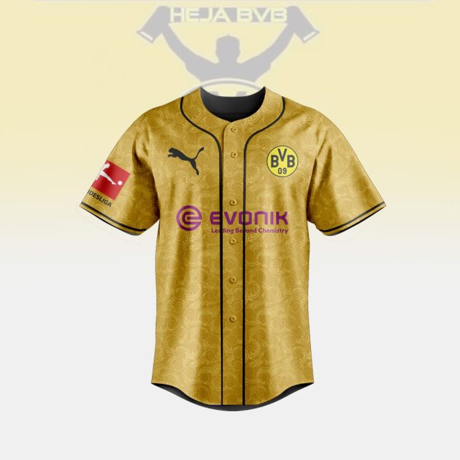 Customize Your Borussia Dortmund Gold Jersey - Personalize Name & Number - Official Bvb Merchandise - Image 2