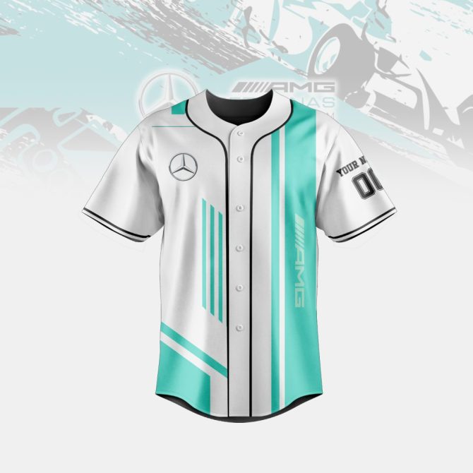 Customizable Amg Petronas F1 Team Baseball Jersey - Stylish Fan Apparel - Image 2
