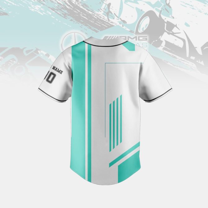 Customizable Amg Petronas F1 Team Baseball Jersey - Stylish Fan Apparel - Image 3