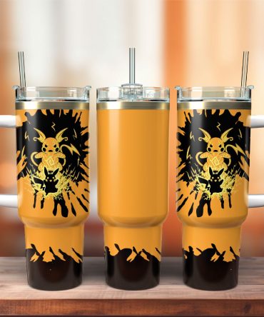 Electric Yellow Custom Tumbler With Handle & Straw - Perfect For Hot & Cold Drinks , Unique Design Gift