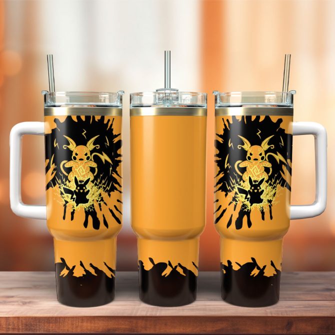 Electric Yellow Custom Tumbler With Handle & Straw - Perfect For Hot & Cold Drinks , Unique Design Gift