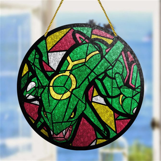Vibrant Dragon Stained Glass Suncatcher - Unique Home Decor Gift - 10 Inch Hanging Art