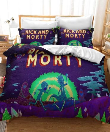 Cozy Up With Rick And Morty - Soft Microfiber Bedding Set For Ultimate Comfort, Twin/Queen/King Sizes Available!