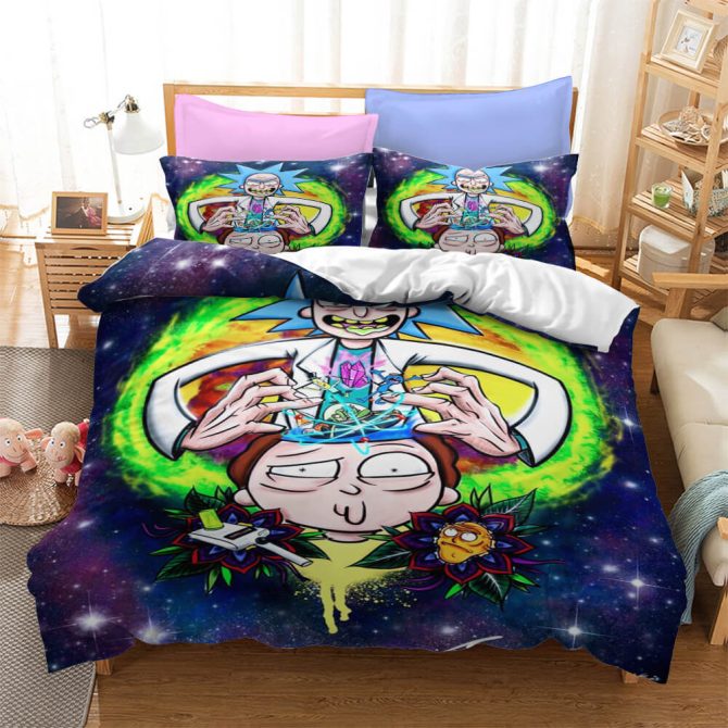 Vibrant Cartoon-Themed Bedding Set - Cozy, Colorful Comfort For Fans