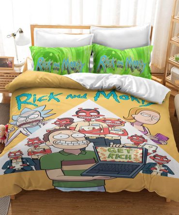 Rick And Morty Bedding Set – Cozy Cartoon Comfort For Fans – Twin/Queen/King Sizes
