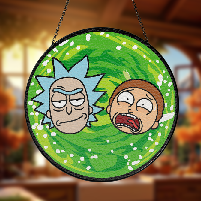 Vibrant Cartoon Portal Hanging Art - Perfect Gift For Animation Fans!