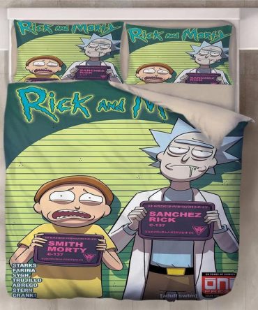 Rick And Morty Bedding Set - Cozy Cartoon Comfort For Fans - Twin/Full/Queen