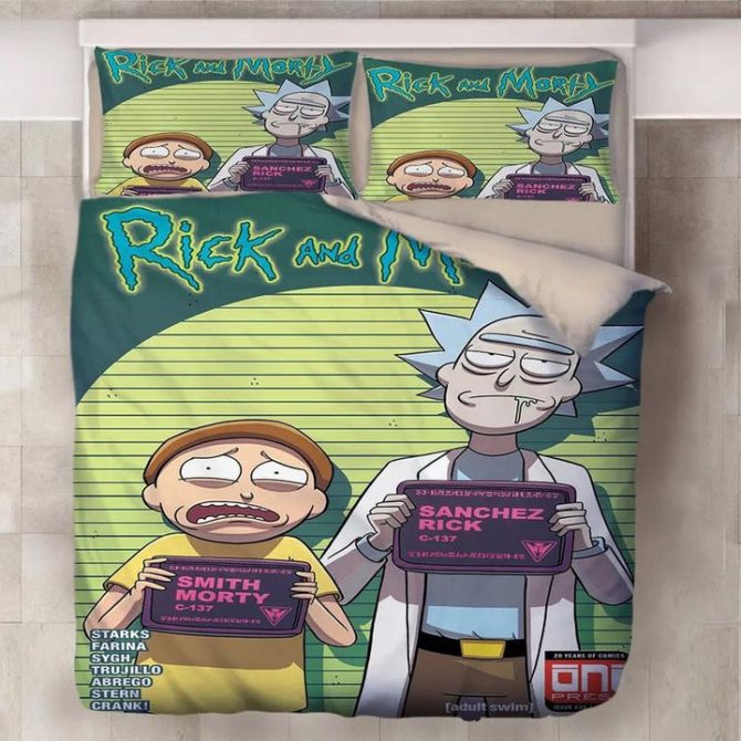 Rick And Morty Bedding Set - Cozy Cartoon Comfort For Fans - Twin/Full/Queen