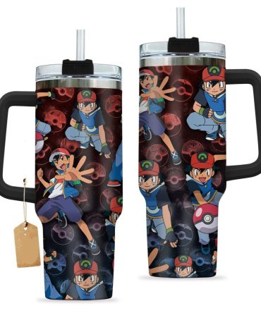 Anime Character Tumbler With Handle & Straw - Insulated Travel Mug For Fans