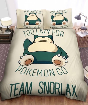 Cozy Snorlax Bedding Set - Too Lazy For Pokémon Go - Perfect Gift For Gamers