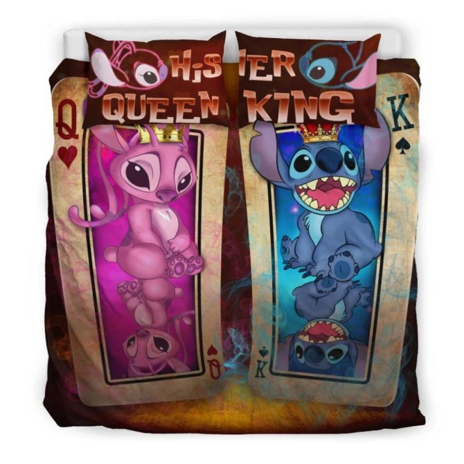 Cozy Cartoon Character Bedding Set - Cute His & Her King Queen Design For Kids/Teens - Image 3