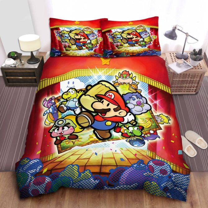 Cozy Gamer Bedding Set - Vibrant Cartoon Adventure Design For Kids & Adults