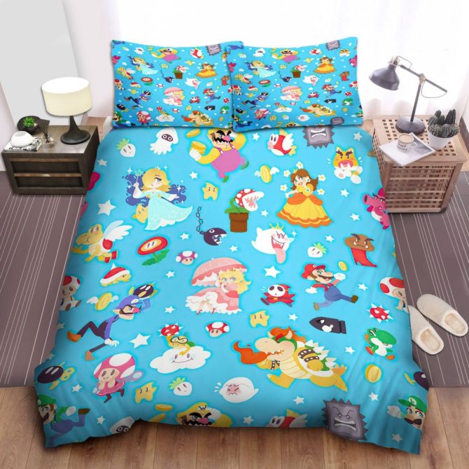 Colorful Cartoon Character Bedding Set - Kids Twin/Full/Queen Duvet Cover With Pillowcases