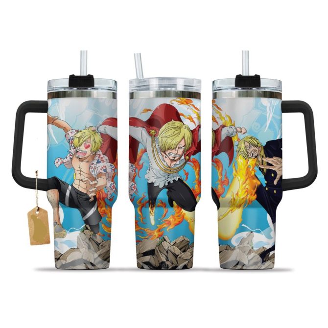 Anime Character Travel Mug - Insulated Tumbler With Handle & Straw, 20Oz