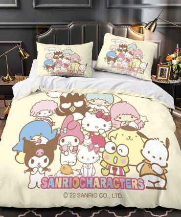Cozy Sanrio Characters Bedding Set - Cute & Comfortable For Kids & Fans