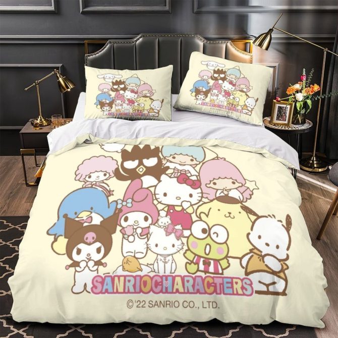 Cozy Sanrio Characters Bedding Set - Cute & Comfortable For Kids & Fans