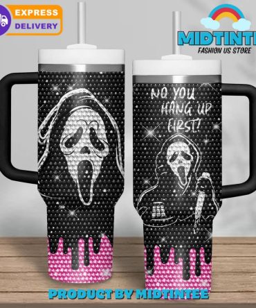 Spooky Rhinestone Tumbler With Straw - Horror Themed Insulated Mug , Fast Shipping